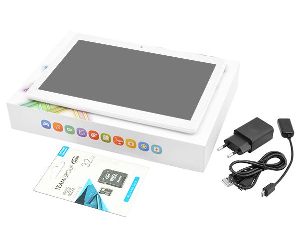 АКЦИЯ! Планшет 3G MiXzo MX1070 Silver 10.1 дюйм 2GB/32 GB Android 10 GPS + Чехол-вкладыш + Карта 32GB