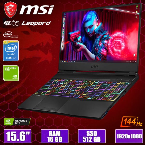 Крутой Мощный Игровой ноутбук MSI GL65 Leopard 10SDR 15.6" IPS 144Hz i7-10750H GTX 1660Ti 6GB 16GB +SSD