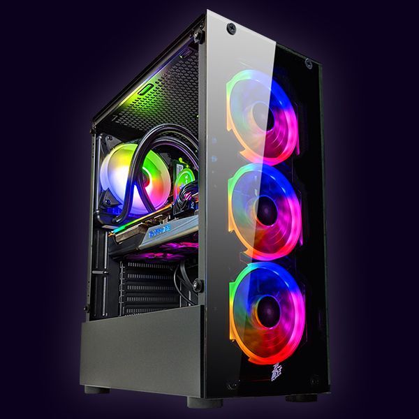 Игровой компьютер + Монитор 24'' RGB Intel i7 + GTX 1660TI + 16GB + SSD M.2 Windows 10 + Крутой Игровой набор! (ZEVS PC13520U)