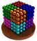 Крутой Радужный Неокуб головоломка на магнитных шариках (216шт) Neocube 5мм)