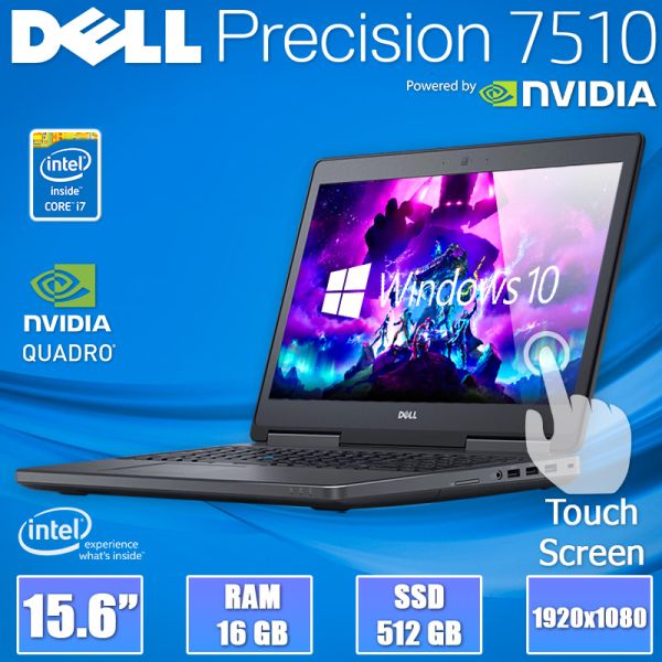 АКЦИЯ! Игровой Ноутбук Dell Precision 7510 15.6" Touch screen i7 6820HQ Nvidia Quadro M1000 16GB 512GB SSD