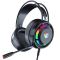 Проводные игровые наушники PSH 300 с микрофоном и RGB подсветкой Black