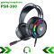 Проводные игровые наушники PSH 300 с микрофоном и RGB подсветкой Black
