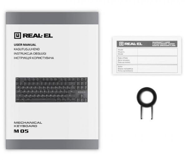 Клавиатура проводная REAL-EL M 05 Grey