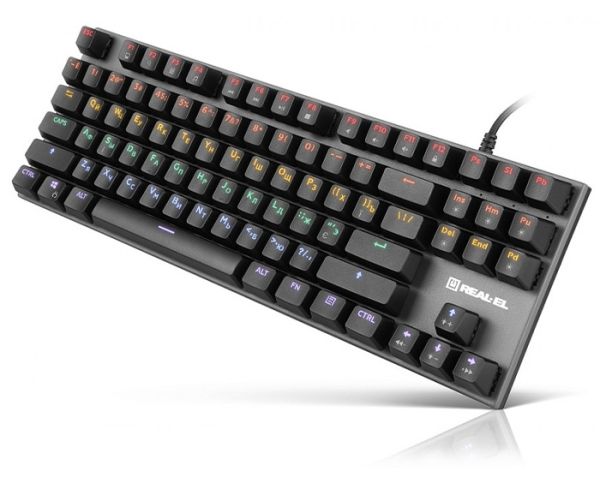 Клавиатура проводная REAL-EL M 05 Grey