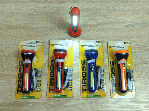 АКЦИЯ! Фонарик Tiross TS1855 ручной microUSB аккумуляторный 1200mAh