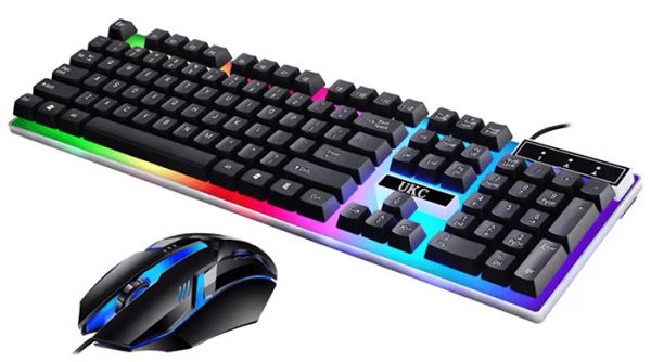 Игровая клавиатура и оптическая мышь UKC 5559 С ПОДСВЕТКОЙ
