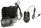 Комплект проводной игровая клавиатура для одной руки и мышь UKC 7768 с подсветкой Black