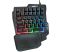 Комплект проводной игровая клавиатура для одной руки и мышь UKC 7768 с подсветкой Black