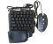 Комплект проводной игровая клавиатура для одной руки и мышь UKC 7768 с подсветкой Black