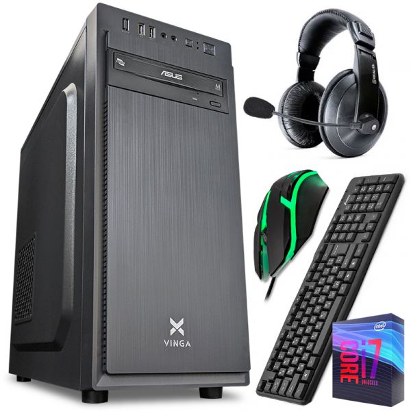 Мультимедийный Компьютер Intel i7 4x3.9GHz 16GB RAM +SSD M.2 +Клавиатура + мышь + наушники ( ZEVS PC 6900U)