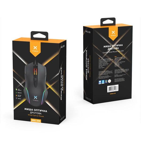 Мышь Vinga MSG-200 Black