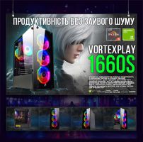 ИГРОВАЯ сборка "VortexPlay 1660S" | GTX 1660Super 6GB | AMD Ryzen 5 8400F |SSD M.2 | Wi-Fi | WIN11