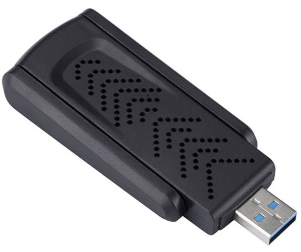 Двухдиапазонный WiFi-адаптер 1300 Мбит/с WiFi-5 USB 2.0 (2.4GHz+5.8GHz) 802.11ac Mu-MIMO с антеннами 2x5 дБ