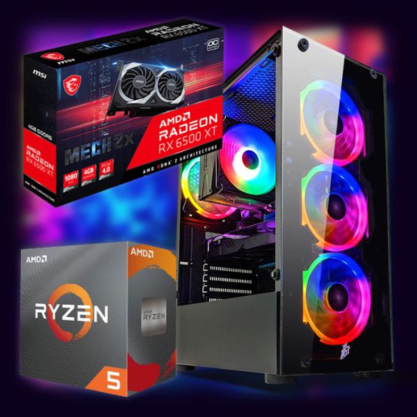 Игровой компьютер RYZEN 5 6 ядер + RX 5600XT 6GB + 16GB + 512GB SSD M.2 (ZEVS PC10420U)