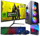 Игровой компьютер + Монитор 24'' Intel i7 + RTX 4060Ti +16GB +SSD M.2+Win10 + Игровой набор! (ZEVS PC10450R)