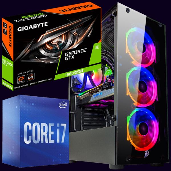 Игровой компьютер Intel i7 5930K + GTX 1660Super +16GB +SSD M.2+Win10 (ZEVS PC10770U)
