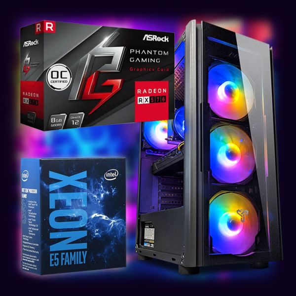 АКЦИЯ! Игровой Компьютер КРУЧЕ чем Intel i7 16 ПОТОКОВ 8 ЯДЕР + RX 570 8GB SSD M.2 (ZEVS PC10880U)