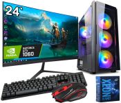 АКЦИЯ! Мощный Игровой ПК + Монитор 24" КРУЧЕ чем Intel i7 12 ПОТОКОВ 6 ЯДЕР + GTX 1060 6GB + 16GB +SSD M.2 Клавиатура +Мышка (ZEVS PC11950U)