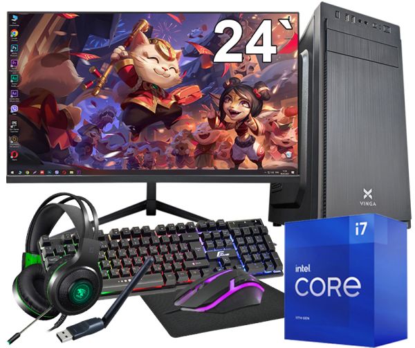 АКЦИЯ! Компьютер + Монитор 24'' Intel i7 SSD M.2 512GB Win10+Крутой набор (PC 7620U)