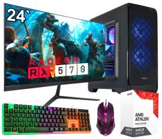 ІГРОВИЙ ПК "NEXUS" | RX 570 8GB| Athlon II X4 950 |SSD | Wi-Fi | WIN10 |Монітор LED IPS 24"