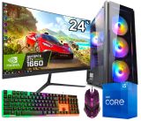 АКЦІЯ! Потужний Ігровий ПК RGB+Монітор 24'' Intel i5 10400F + GTX 1660 SUPER + Win11 (ZEVS PC OMEN X)