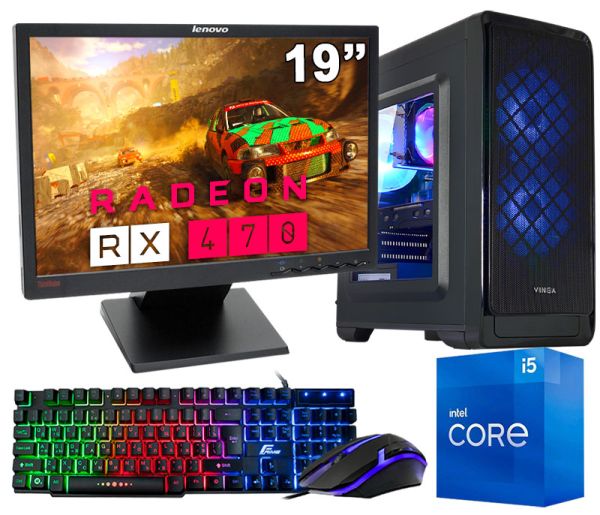 ИГРОВАЯ сборка "SPIRIT i5" | RX 470 4GB| Core i5 |SSD M.2 | Wi-Fi | WIN10 |Монитор 19"